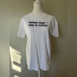 Helmut Lang White Crew Neck Short Sleeve T-Shirt